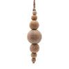 Vickerman JB214410 5" Natural Wooden Bead Ornament 2 Pieces Per Unit.