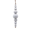 Vickerman JB214602 7" White Wooden Bead Ornament 2 Pieces Per Unit.