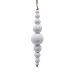 Vickerman JB214602 7" White Wooden Bead Ornament 2 Pieces Per Unit.