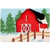 Christmas Red Barn Doormat – 20"x30" Festive Farmhouse Welcome Mat

