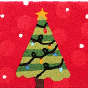 Festive Christmas Tree Doormat