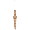 Vickerman JE222114 12" Light Natural Turned Wood Finial Ornament 2 Per Bag.