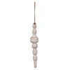 Vickerman JE222115 12" White Washed Turned Wood Finial Ornament 2 Per Bag.