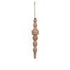 Vickerman JE222317 15" Light Natural Turned Wood Finial Ornament 2 Per Bag.