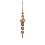 Vickerman JE222317 15" Light Natural Turned Wood Finial Ornament 2 Per Bag.