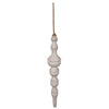 Vickerman JE222318 15" White Washed Turned Wood Finial Ornament 2 Per Bag.