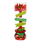 Vickerman JR172238 37" Red And Green Directional North Pole Sign