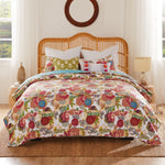 Greenland Home Fashions Jewel Quilt Set – 3-Piece, 100% Cotton