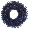 Vickerman K160731 30" Navy Blue Fir Artificial Christmas Wreath Blue Dura-Lit Incandescent Mini Lights
