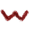Vickerman K165214 9' Tinsel Red Fir Artificial Christmas Garland Unlit