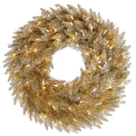 Vickerman K166425LED 24" Champagne Fir Artificial Christmas Wreath Warm White Dura-Lit LED Lights.