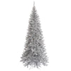 Vickerman K166745 4.5' Silver Tinsel Fir Slim Artificial Christmas Tree Unlit