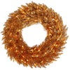 Vickerman K167237LED 36" Copper Artificial Christmas Wreath Warm White Dura-Lit LED Lights.