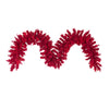 Vickerman K168115 9' Flocked Red Artificial Christmas Garland Red Dura-Lit Incandescent Mini Lights