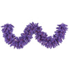 Vickerman K168415LED 9' Flocked Purple Artificial Christmas Garland Purple Dura-Lit Led Lights