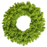 Vickerman K168637LED 36" Flocked Lime Fir Artificial Christmas Wreath Lime Dura-Lit LED Lights.