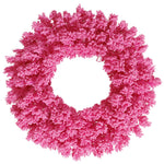 Vickerman K168824 24" Flocked Pink Fir Artificial Christmas Wreath Unlit