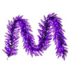 Vickerman K163215 9' Purple Artificial Christmas Garland Purple Dura-Lit Incandescent Mini Lights