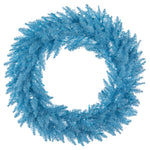 Vickerman K164337 36" Sky Blue Artificial Christmas Wreath Blue Dura-Lit Incandescent Mini Lights