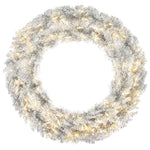 Vickerman K166937LED 36" Silver Fir Artificial Christmas Wreath Warm White Dura-Lit LED Lights.