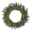 Vickerman K170631BO 30" Artificial Nulato Wreath With 150 Pvc/Hardneedle Tips And 70 Warm White Wide Angle 3Mm Low Voltage LED Lights Battery Operated