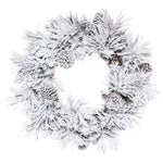 Vickerman K171230 30" Flocked Atka Artificial Christmas Wreath Unlit