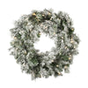 Vickerman K173525LED 24" Flocked Kiana Artificial Christmas Wreath Warm White Dura-Lit® LED Mini Lights