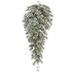 Vickerman K176608LED 36" X 16" Frosted Lacey Artificial Christmas Teardrop Warm White Dura-Lit® LED Mini Lights