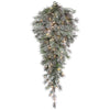 Vickerman K176608 36" X 16" Frosted Lacey Artificial Christmas Teardrop Clear Dura-Lit Incandescent Mini Lights