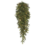 Vickerman K178408 36" X 16" Artificial Oak Fraser Fir Tear Drop With 204 Pe/Pvc Tips 70 Ul Dura-Lit® Incandescent Clear Mini Lights