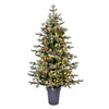 Vickerman K190751LED 5' X 41" Potted Timberline Pine Artificial Christmas Tree Warm White Dura-Lit LED Lights