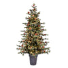 Vickerman K190751 5' X 41" Potted Timberline Pine Artificial Christmas Tree Clear Dura-Lit Lights