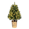 Vickerman K191126LED 26" Potted Tifton Cone Topiary Artificial Christmas Tree Warm White Dura-Lit LED Lights
