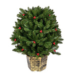 Vickerman K191825 2.5' X 28" Potted Tifton Globe Artificial Christmas Tree Unlit