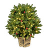 Vickerman K191826LED 2.5' X 28" Potted Tifton Globe Artificial Christmas Tree Warm White Dura-Lit LED Lights