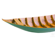 Old Modern Handicrafts  South East Asia Sampan Boat Teal Bottom Thuyen Ba La Tam Ban