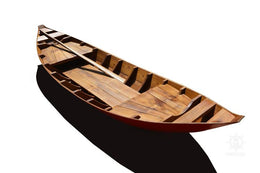 Old Modern Handicrafts South East Asia Sampan Boat Red Bottom Thuyen Ba La Tam Ban