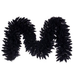 Vickerman K221714 9' X 14" Flocked Black Fir Artificial Garland Unlit.