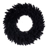 Vickerman K221730 30" Flocked Black Fir Artifical Wreath Unlit With 260 Pvc Tips