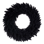 Vickerman K221730 30" Flocked Black Fir Artifical Wreath Unlit With 260 Pvc Tips