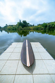 Old Modern Handicrafts K222B Paddle Board in Dark Painted Wood 11ft with 1 fin