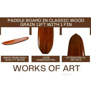 Old Modern Handicrafts K222 Paddle Board in Classic Wood Grain 11ft with 1 fin