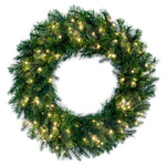 Vickerman K224333LED 30" Douglas Fir Artificial Pre-Lit Wreath Warm White 3Mm Low Voltage LED Wide Angle Lights.