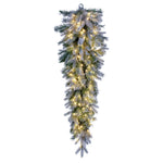 Vickerman K224847LED 48" Frosted Douglas Fir Artificial Pre-Lit Teardrop With Warm White LED Lights.
