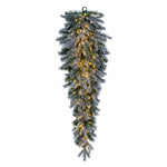 Vickerman K224849LED 48" Frosted Douglas Fir Artificial Teardrop With Warm White LED Lights.