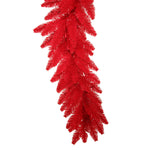 Vickerman K161415LED 9' Red Artificial Christmas Garland Red Dura-Lit Led Lights