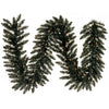 Vickerman K161815 9' Black Fir Artificial Christmas Garland Clear Dura-Lit Incandescent Mini Lights