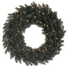 Vickerman K161837LED 36" Black Fir Artificial Christmas Wreath Warm White Dura-Lit LED Lights.