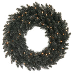 Vickerman K161837 36" Black Fir Artificial Christmas Wreath Clear Dura-Lit Incandescent Mini Lights