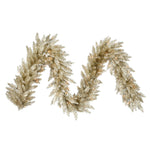 Vickerman K166415LED 9' Champagne Artificial Christmas Garland Warm White Dura-Lit Led Lights